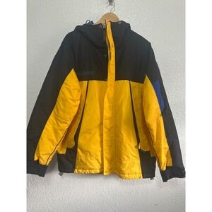 VTG 90's Columbia Sportswear Company Men's Black Yellow Ski Snowboard Jacket